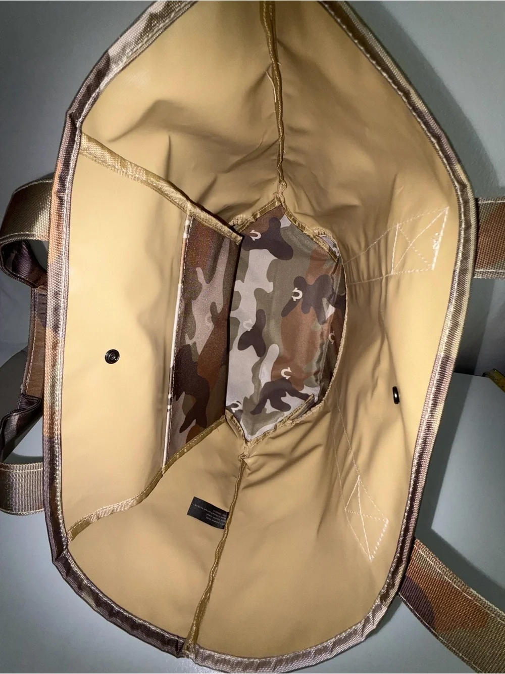 True Religion Dribble Camo Tote Bag. Y2K Utility Streetwear Granola Outdoor Gorp